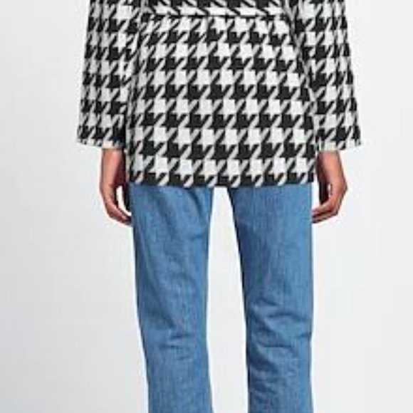 Houndstooth Wool Coat - Picture 2 of 2